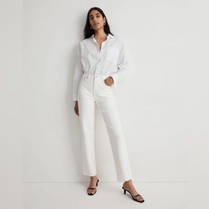Madewell The Petite Perfect Vintage Straight Jean in Tile White
